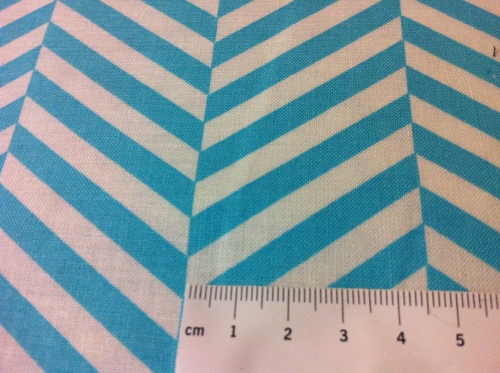 Baumwolle | Chevron türkis